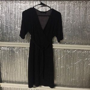 Dark Maroon Wrap Dress